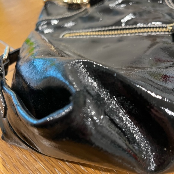 Dooney Bourke Black Patent Handbag - Picture 4 of 12